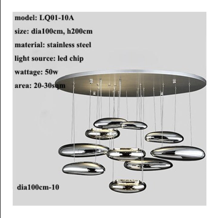 Best new CADENZA Modern Chrome Home Decor Pendant Light P5368