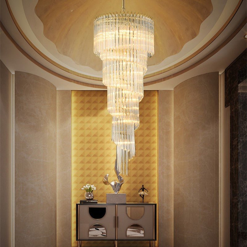 Best new CARLY Staircase Luxury Crystal Chandelier C5365