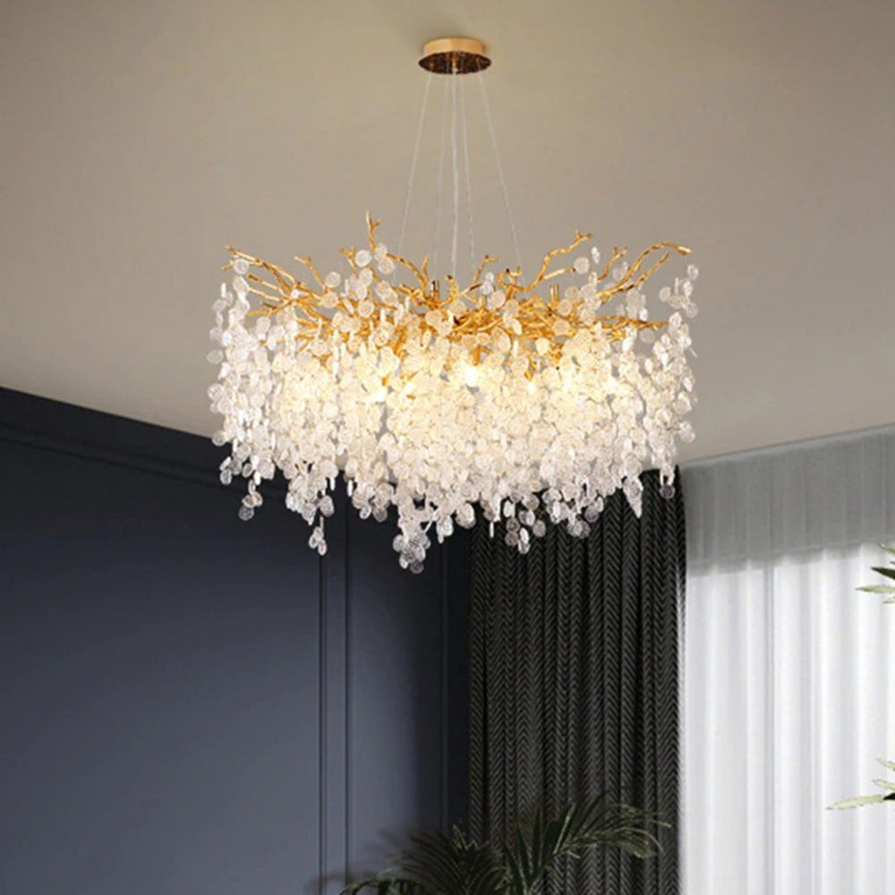 Best new CLASSY Crystal Led Light Ceiling Gold Chandelier Pendant Light