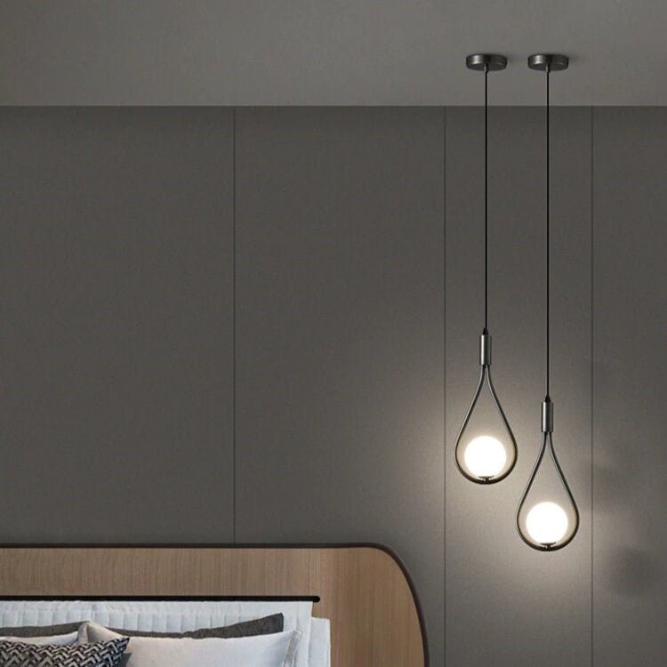 Best new FAYE Home Decor Glass Ball Bedroom Pendant Light P5337