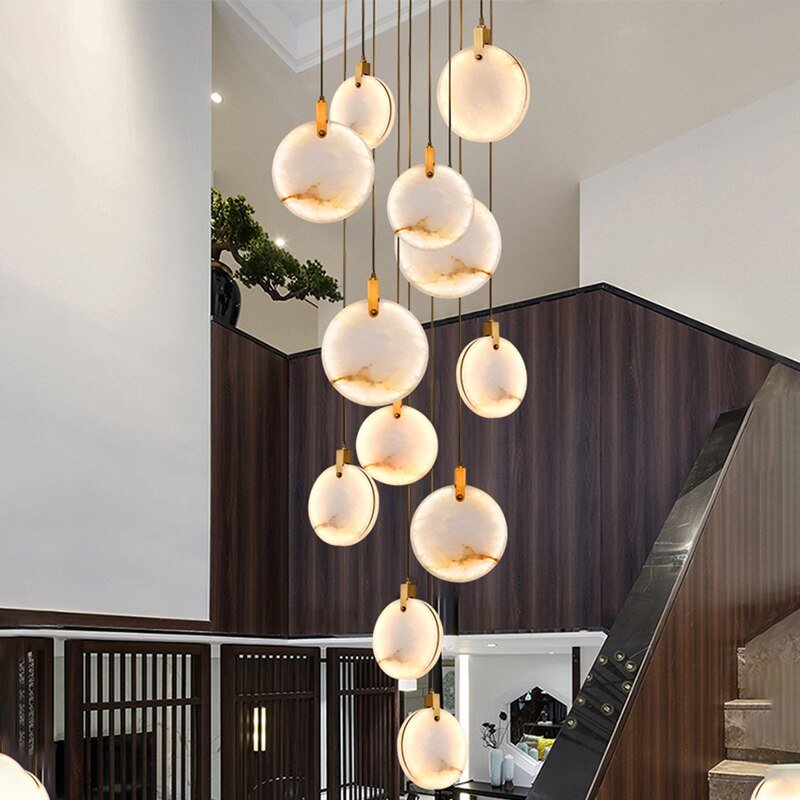 Staircase Chandelier Modern SICA Marble – ULURU Lighting