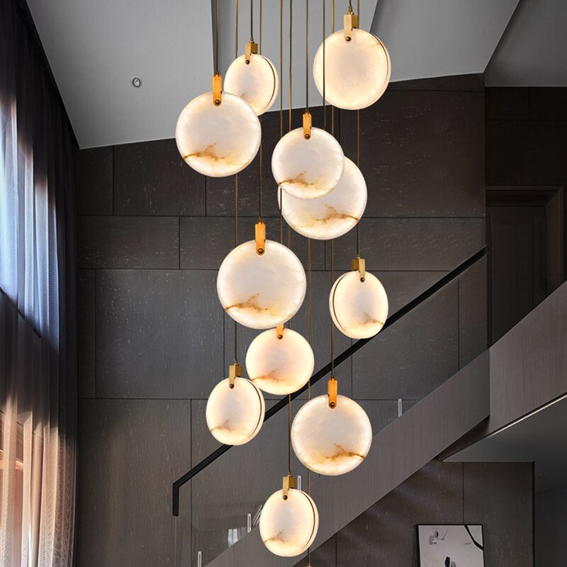 Staircase Chandelier Modern SICA Marble – ULURU Lighting