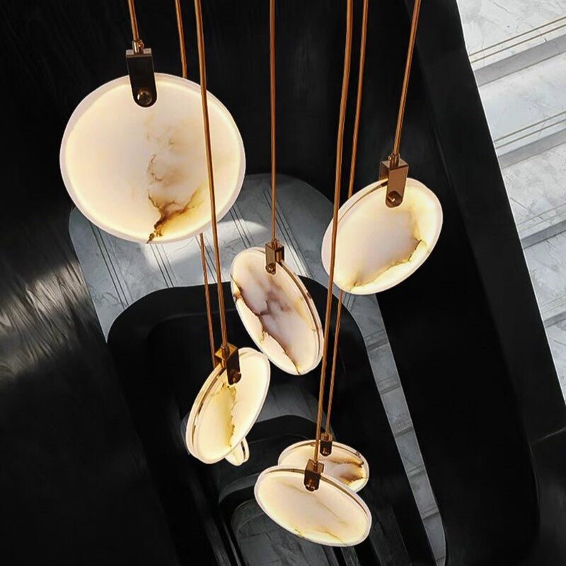 Best new GESSICA Marble Staircase LED Chandelier C5362