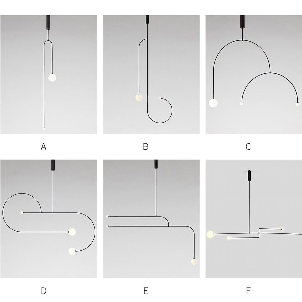 Best new HOMELY Minimalist Modern Style Geometric Line Simple Pendant Light