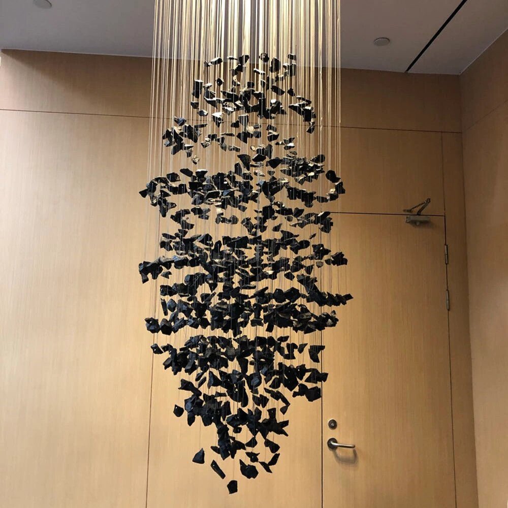 Ifin-black-crystal-staircase-chandelier