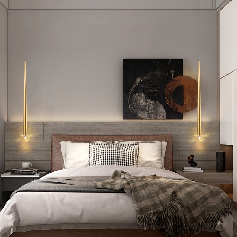 Best new JUNIPER Minimalist Long Bedroom Pendant Light P5339
