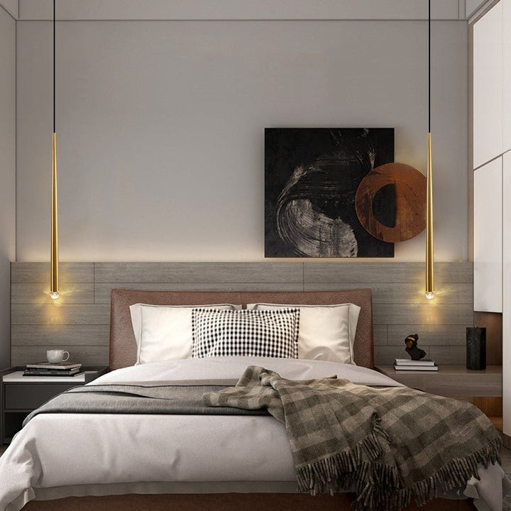 Best new JUNIPER Minimalist Long Bedroom Pendant Light P5339