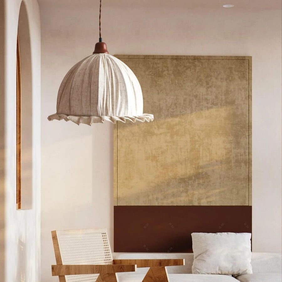 Best new LAURA Vintage Cotton Living Room Pendant Light P5285