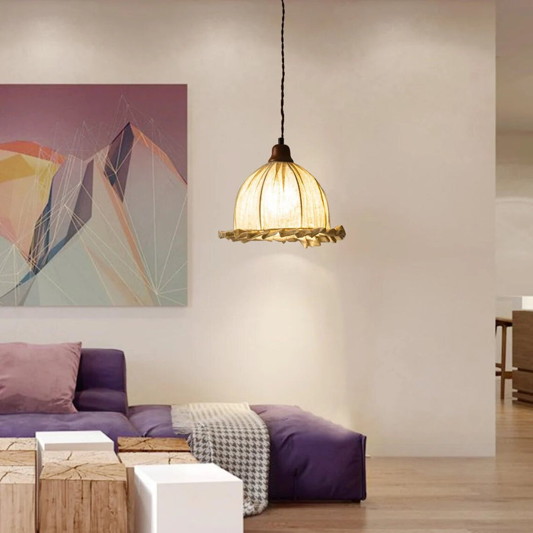 Best new LAURA Vintage Cotton Living Room Pendant Light P5285