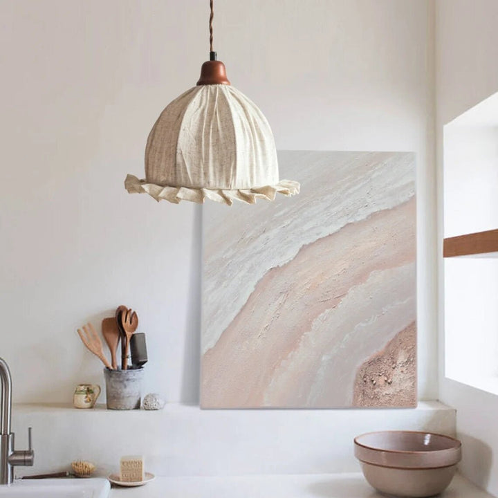 Best new LAURA Vintage Cotton Living Room Pendant Light P5285