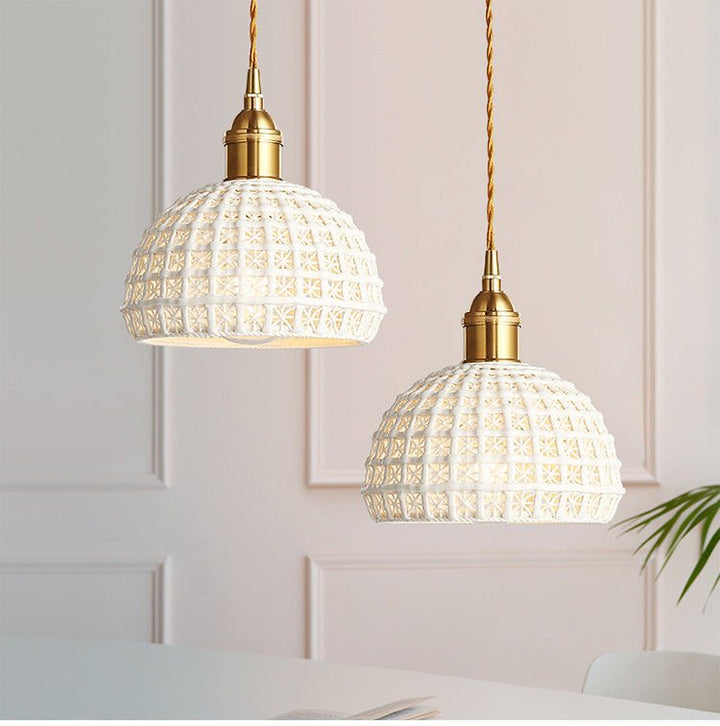 Best new LOLA Unique Ceramic Bedroom Colorful Pendant Light P5277