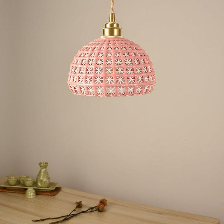 Best new LOLA Unique Ceramic Bedroom Colorful Pendant Light P5277