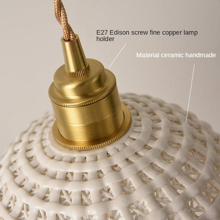 Best new LOLA Unique Ceramic Bedroom Colorful Pendant Light P5277