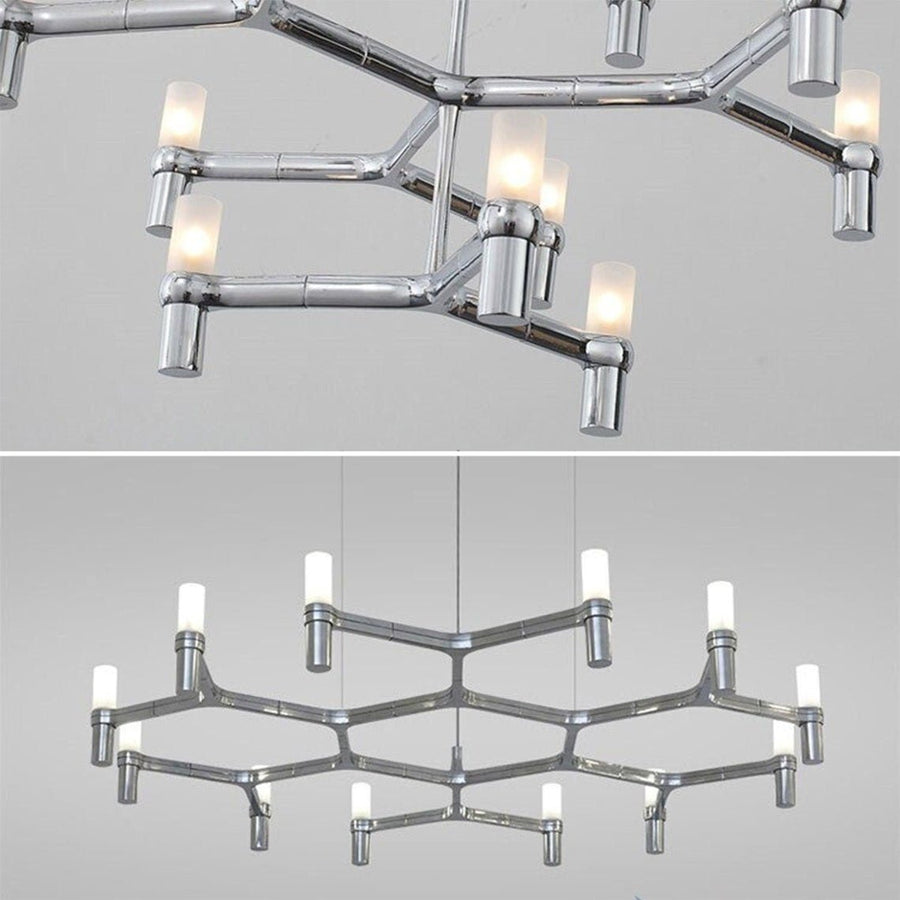 Best new Led Pendant Modern Ceiling Chandelier Lights Fixture Iron Tube Decor Simple