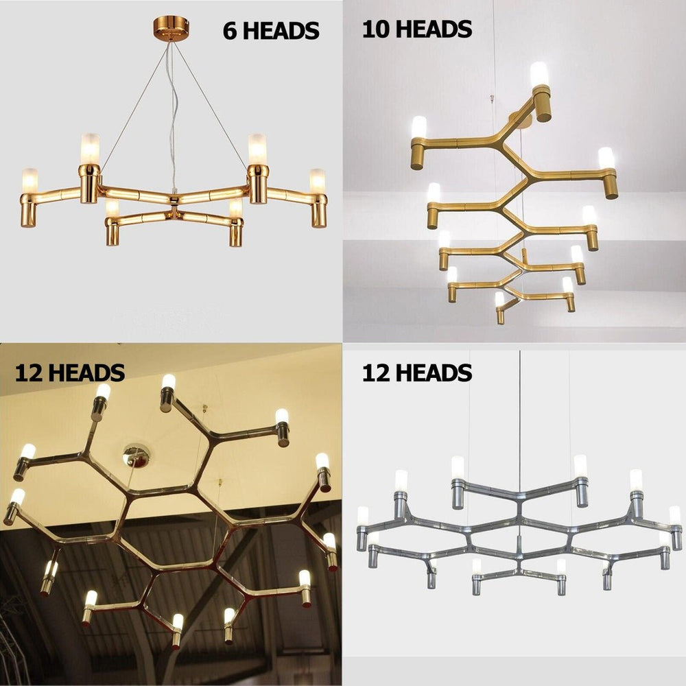 Best new Led Pendant Modern Ceiling Chandelier Lights Fixture Iron Tube Decor Simple