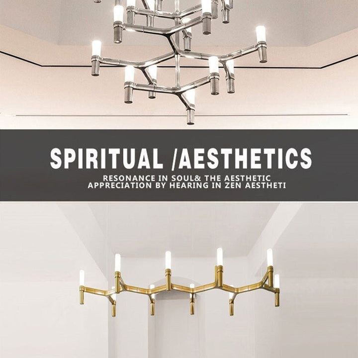 Best new Led Pendant Modern Ceiling Chandelier Lights Fixture Iron Tube Decor Simple