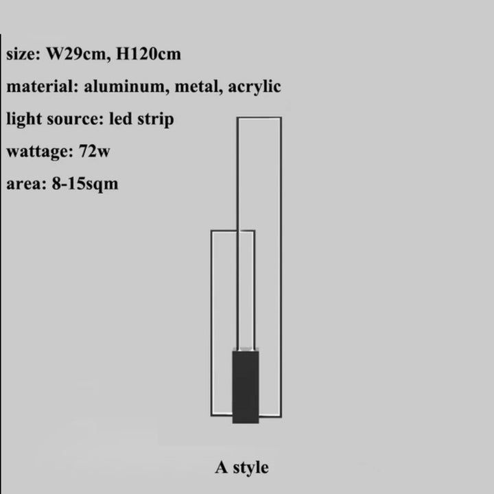 Best new MARINA Rectangle Minimalist Floor Lamp F5374