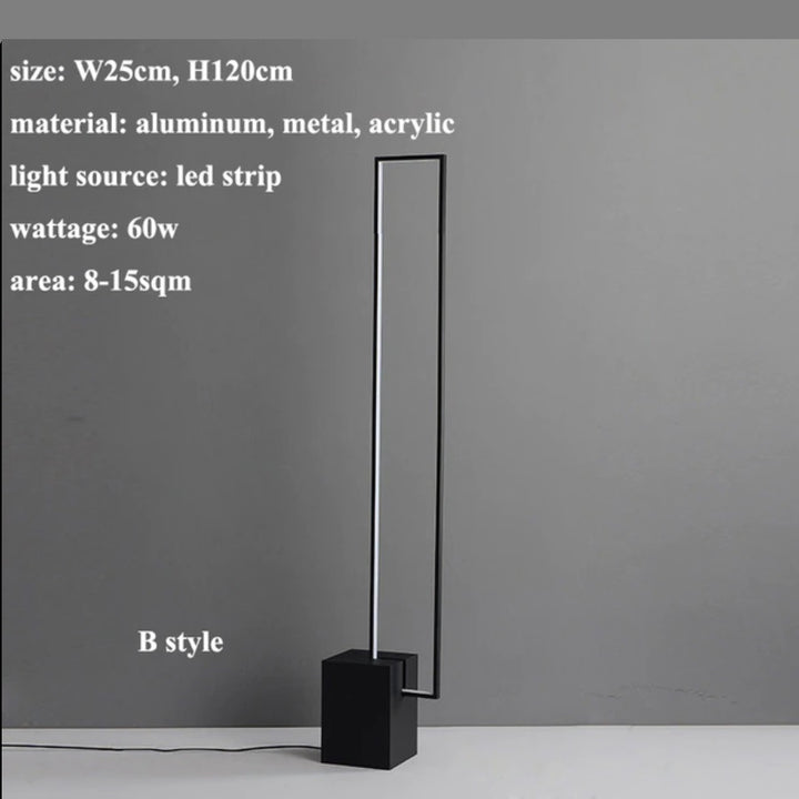 Best new MARINA Rectangle Minimalist Floor Lamp F5374
