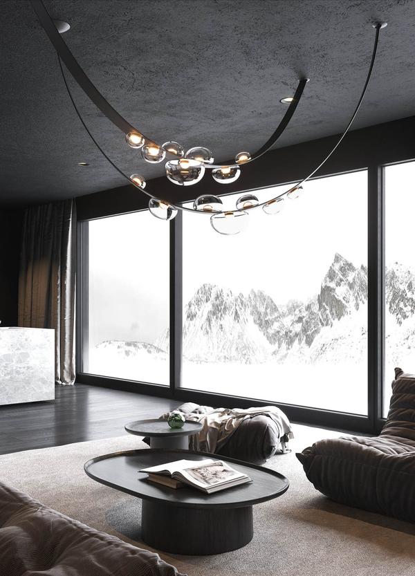 Best new Modern Creative Chandelier Glass Decor Living Room Lamp New Design LED Light
