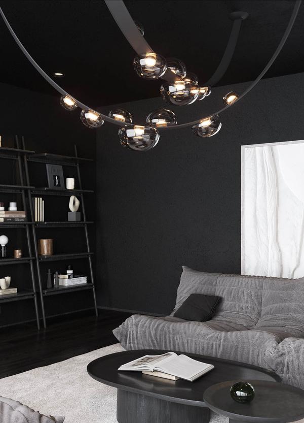 Best new Modern Creative Chandelier Glass Decor Living Room Lamp New Design LED Light