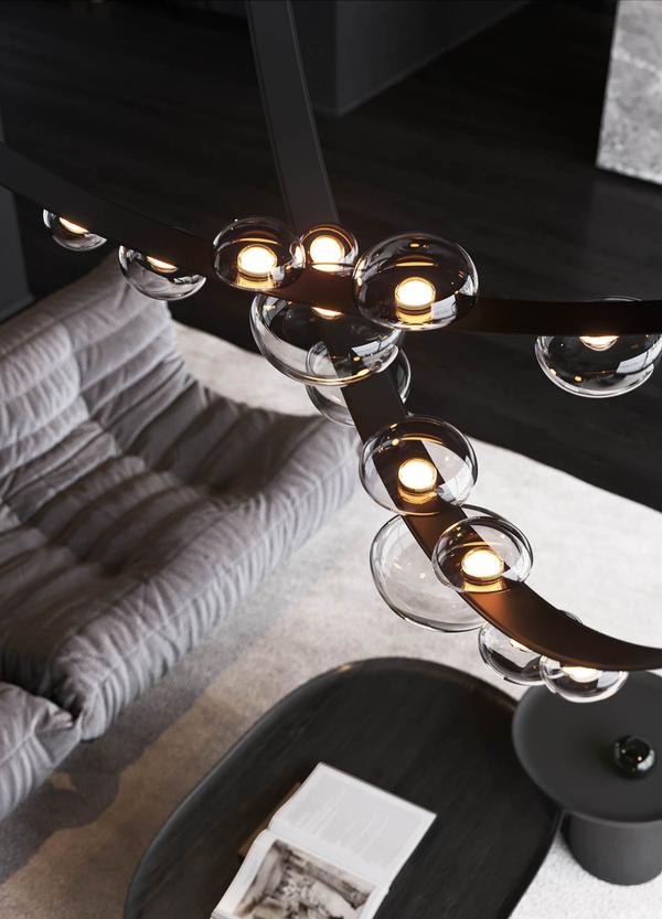 Best new Modern Creative Chandelier Glass Decor Living Room Lamp New Design LED Light