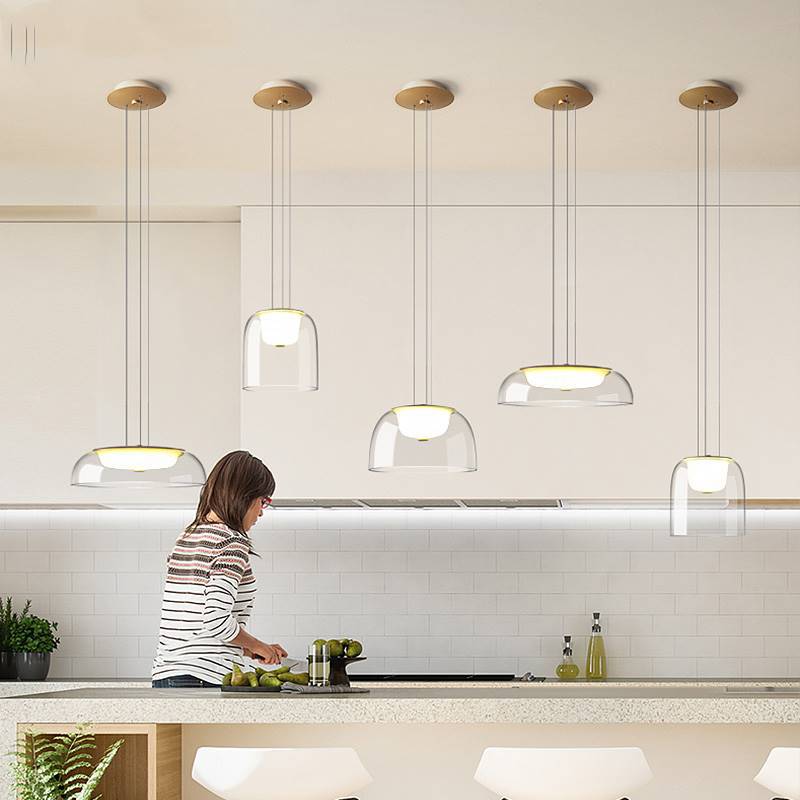 Best new NALA Glass Transparent Bedroom Pendant Light P5343