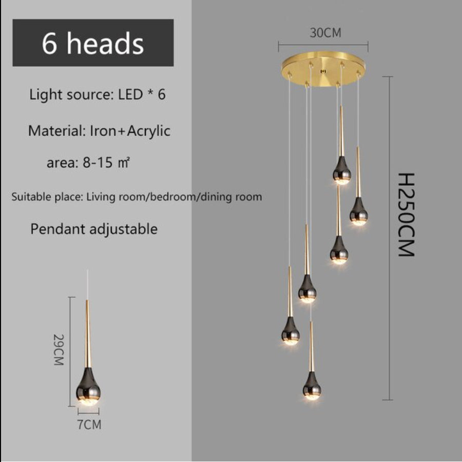 Best new NICOLE Long Staircase Home Decor Chandelier P5394