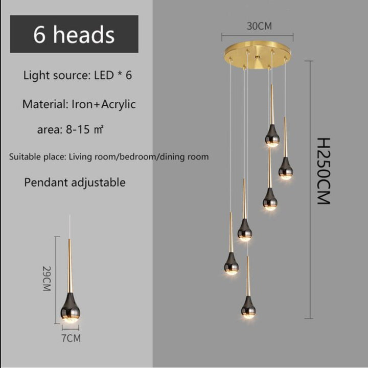Best new NICOLE Long Staircase Home Decor Chandelier P5394
