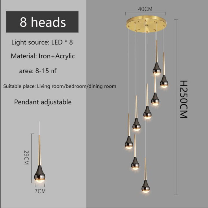 Best new NICOLE Long Staircase Home Decor Chandelier P5394