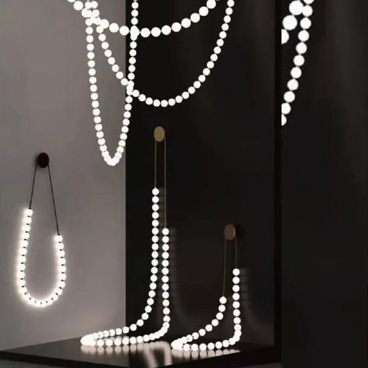 Best new PEARLIES Led Ceiling Fixture Glass Necklaces Globes Pendant Light