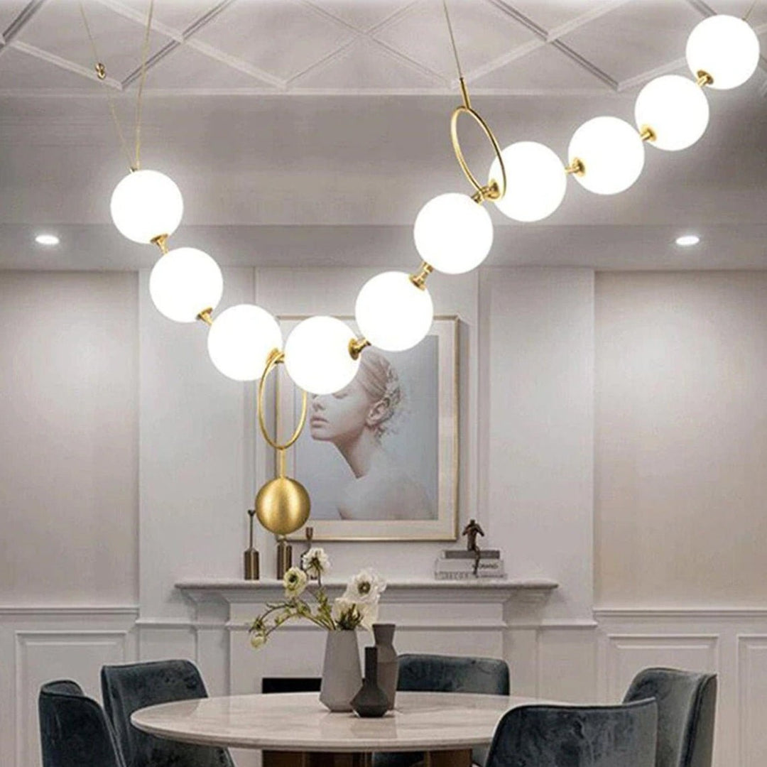 Best new PEARLIES Led Ceiling Fixture Glass Necklaces Globes Pendant Light