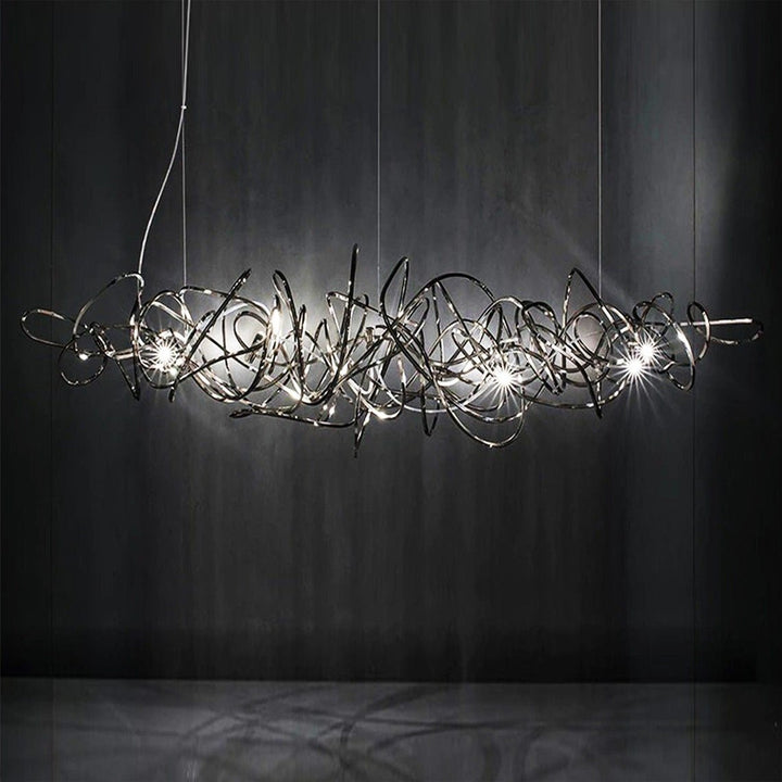 Best new Simple Iron Art Random Curves Home Kitchen Decor Pendant Light