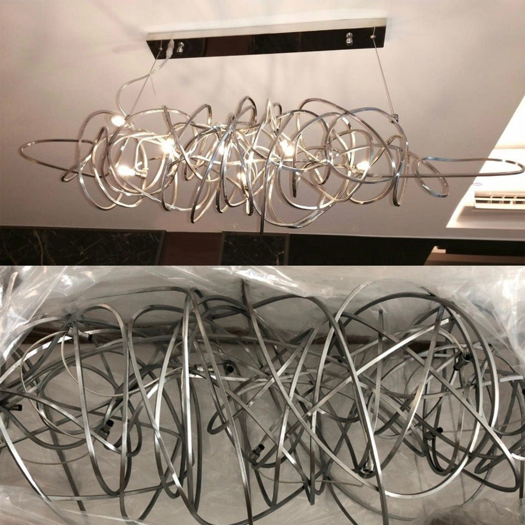 Best new Simple Iron Art Random Curves Home Kitchen Decor Pendant Light