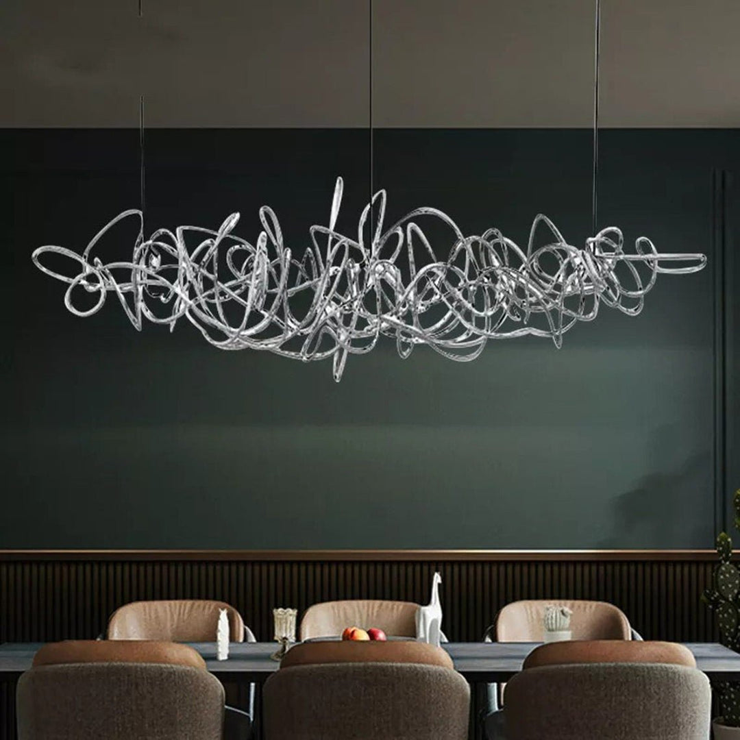 Best new Simple Iron Art Random Curves Home Kitchen Decor Pendant Light