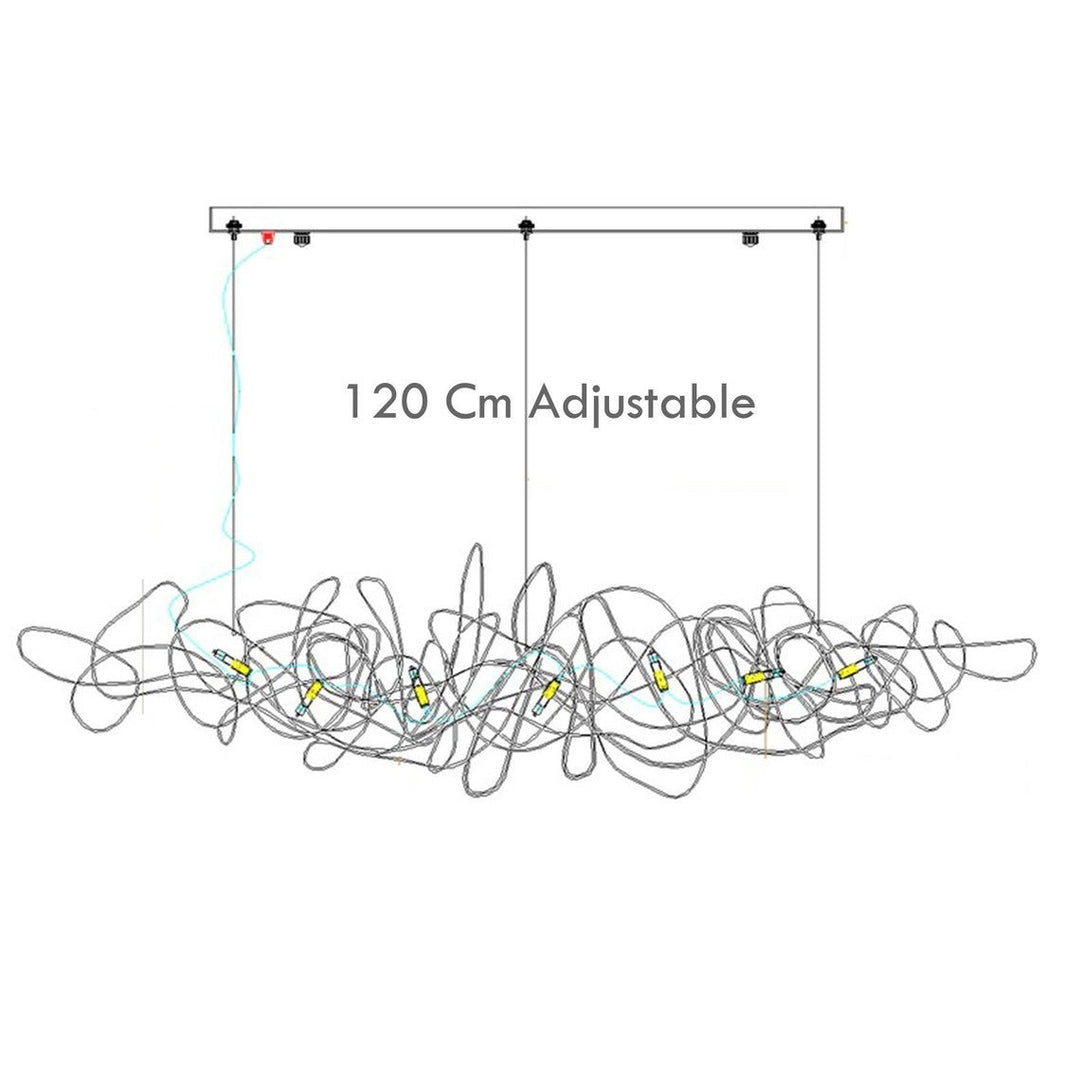 Best new Simple Iron Art Random Curves Home Kitchen Decor Pendant Light