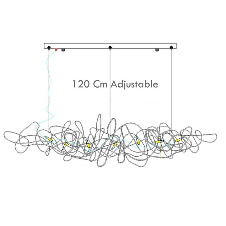 Best new Simple Iron Art Random Curves Home Kitchen Decor Pendant Light
