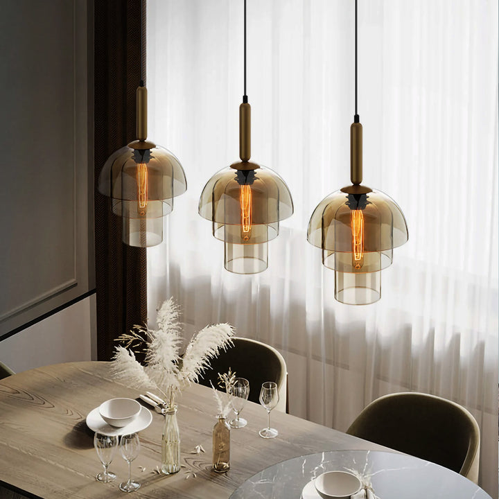 Butter Glass Pendant Light Modern