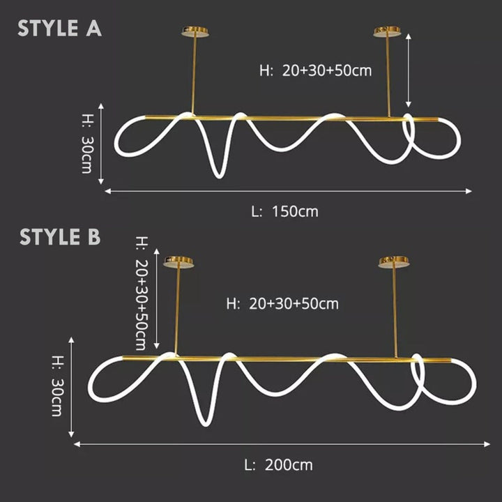 Best new WRIGGLY Modern Led Minimalist Decor Fixture Shades Pendant Light