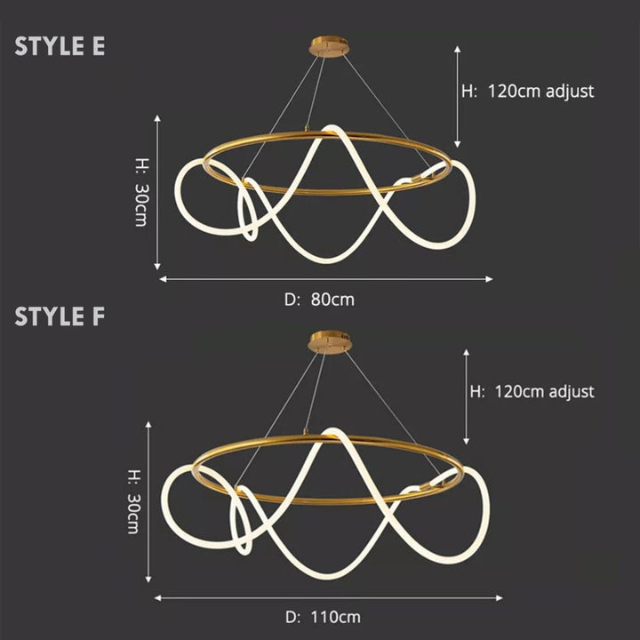 Best new WRIGGLY Modern Led Minimalist Decor Fixture Shades Pendant Light
