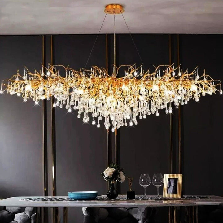 Water Drop Crystal Luxury Chandelier Home Decor Pendant Light
