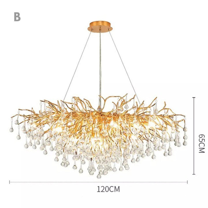 Best new Water Drop Crystal Luxury Chandelier Home Decor Pendant Light