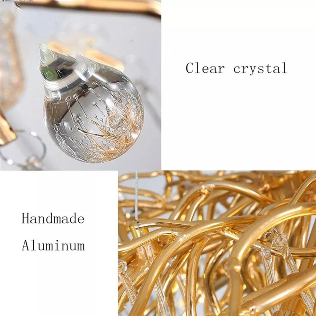 Best new Water Drop Crystal Luxury Chandelier Home Decor Pendant Light