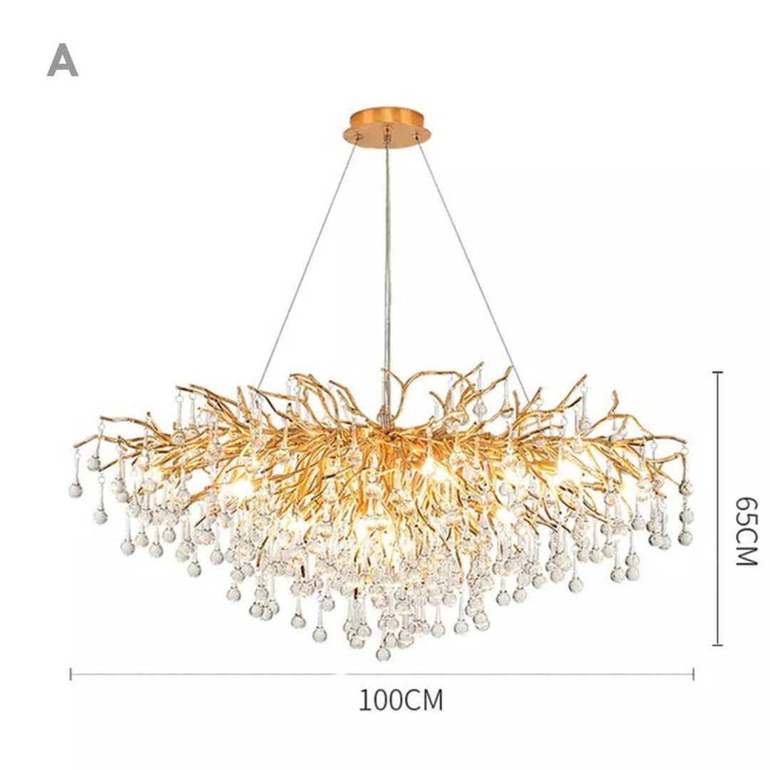 Best new Water Drop Crystal Luxury Chandelier Home Decor Pendant Light