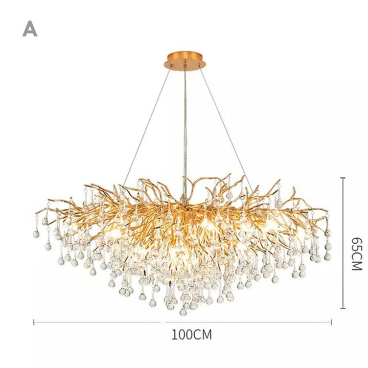 Best new Water Drop Crystal Luxury Chandelier Home Decor Pendant Light