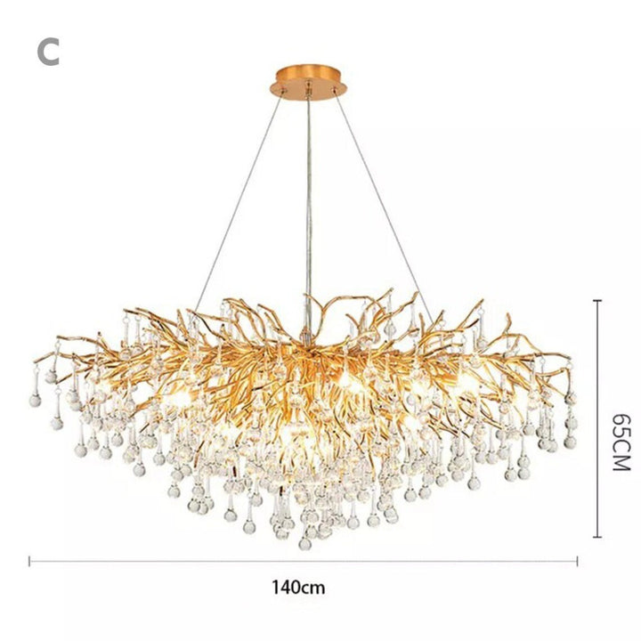 Best new Water Drop Crystal Luxury Chandelier Home Decor Pendant Light