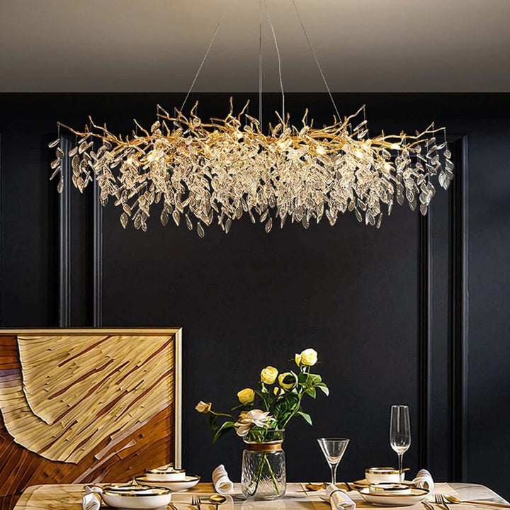 OVALO Gold Branch Chandelier Lighting