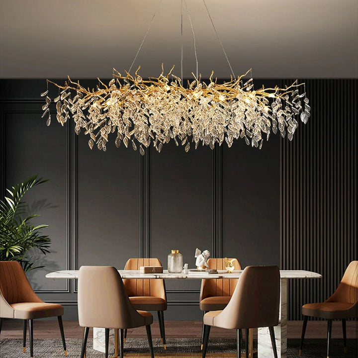 OVALO Gold Branch Chandelier Lighting