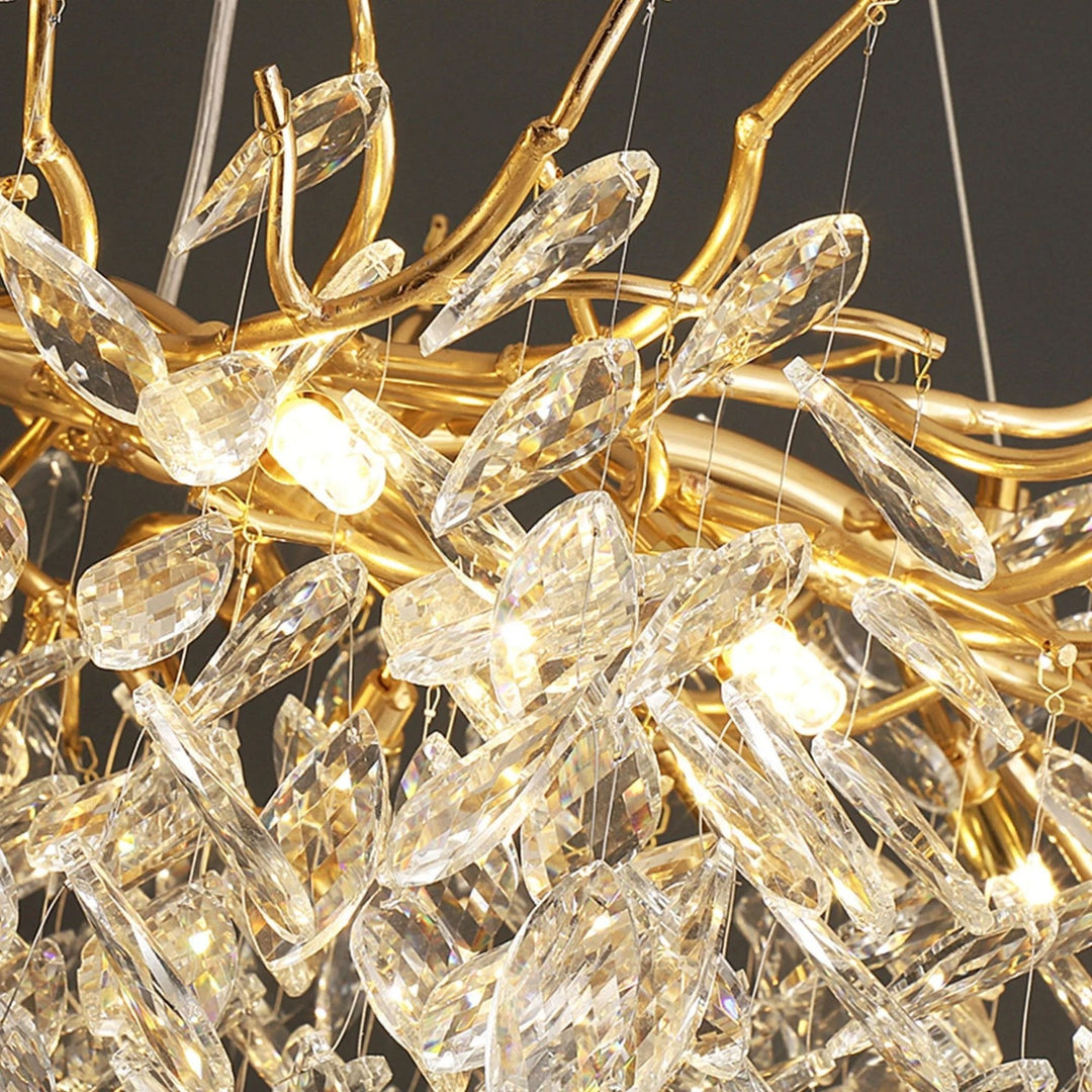 OVALO Gold Branch Chandelier Lighting