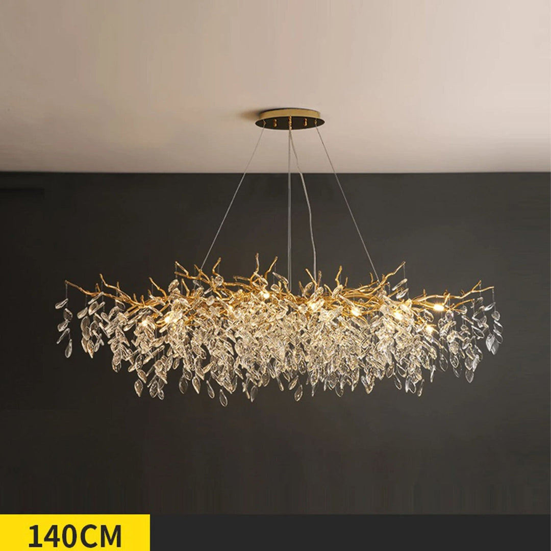 OVALO Gold Branch Chandelier Lighting