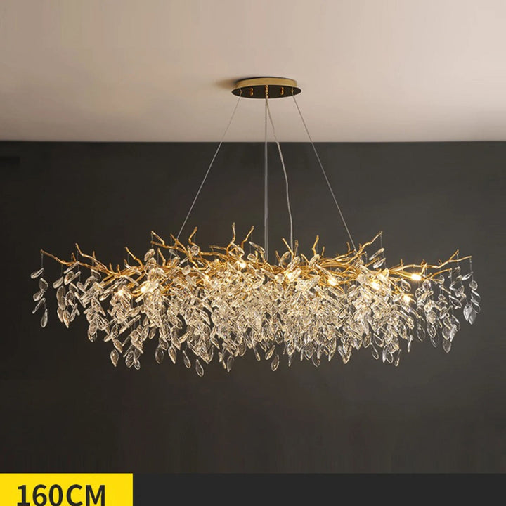 OVALO Gold Branch Chandelier Lighting